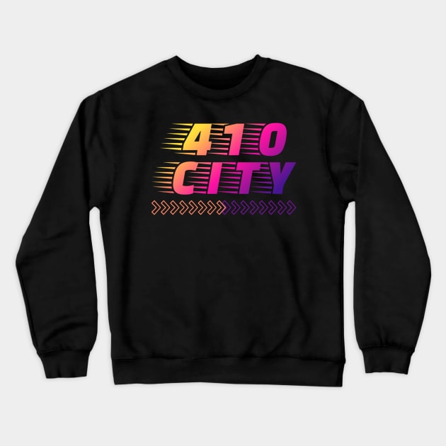 410 CITY FAST RUN DESIGN Crewneck Sweatshirt by The C.O.B. Store